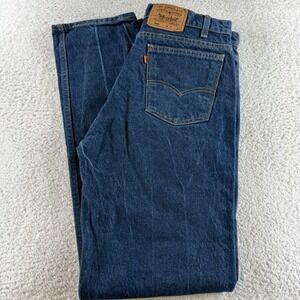 Vtg Levis 505 Orange Tab Jeans Mens 34x35 Blue Made in USA Straight 36x34 Tag